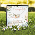 To A Truly Inspiring Fighter You Aren't Alone Nobody Fights Alone Cancer Patient Gift Interlocking Hearts Pendant Necklace