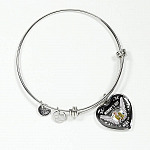 Personalized Photo Mommy Boy's I Used to Be Her Angel Now She Is Mine Memorial Heart Necklace - Bangle - Memorial Gifts