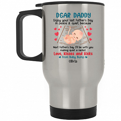 14 oz. Silver Travel Mug