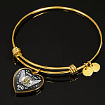 Personalized Photo Mommy Boy's I Used to Be Her Angel Now She Is Mine Memorial Heart Necklace - Bangle - Memorial Gifts