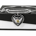 Personalized Photo Mommy Boy's I Used to Be Her Angel Now She Is Mine Memorial Heart Necklace - Bangle - Memorial Gifts