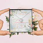 To A Truly Inspiring Fighter You Aren't Alone Nobody Fights Alone Cancer Patient Gift Love Knot Necklace