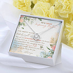 To A Truly Inspiring Fighter You Aren't Alone Nobody Fights Alone Cancer Patient Gift Love Knot Necklace