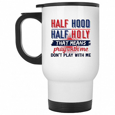 14 oz. White Travel Mug