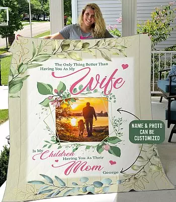 Personalized Photo the Only Thing Better than Having You Fleece Blanket-Mink Sherpa Blanket-Woven Blanket