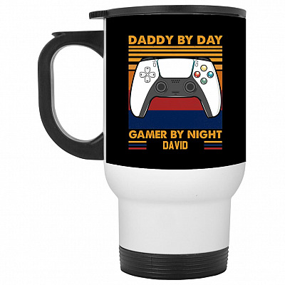 14 oz. White Travel Mug