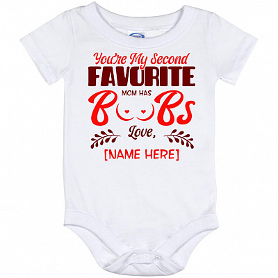 You're My Second Onesie, White, Baby Onesie - 12 Month