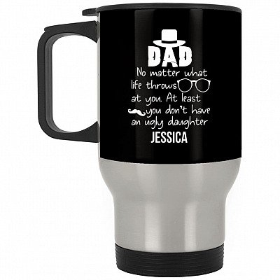 14 oz. Silver Travel Mug