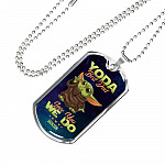 Personalized Yoda Best Dad Love You We Do Baby Yoda Dad Gifts Dog Tag Pendant Necklace