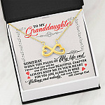 Gifts To My Granddaughter Someday When the Pages of My Life End Infinity Hearts Pendant Necklace