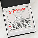 Gifts To My Granddaughter Someday When the Pages of My Life End Infinity Hearts Pendant Necklace
