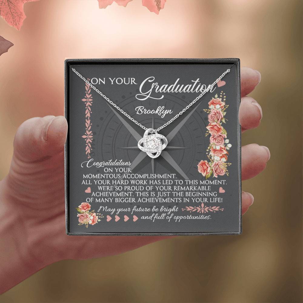 Personalized May Your Future Be Bright And Full Of Opportunities Love Knot Necklace - Graduation 2021 Gift Personalized May Your Future Be Bright And Full Of Opportunities Love Knot Necklace - Graduation 2021 Gift