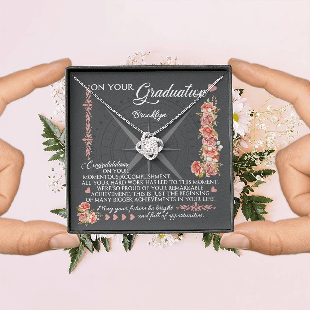 Personalized May Your Future Be Bright And Full Of Opportunities Love Knot Necklace - Graduation 2021 Gift Personalized May Your Future Be Bright And Full Of Opportunities Love Knot Necklace - Graduation 2021 Gift