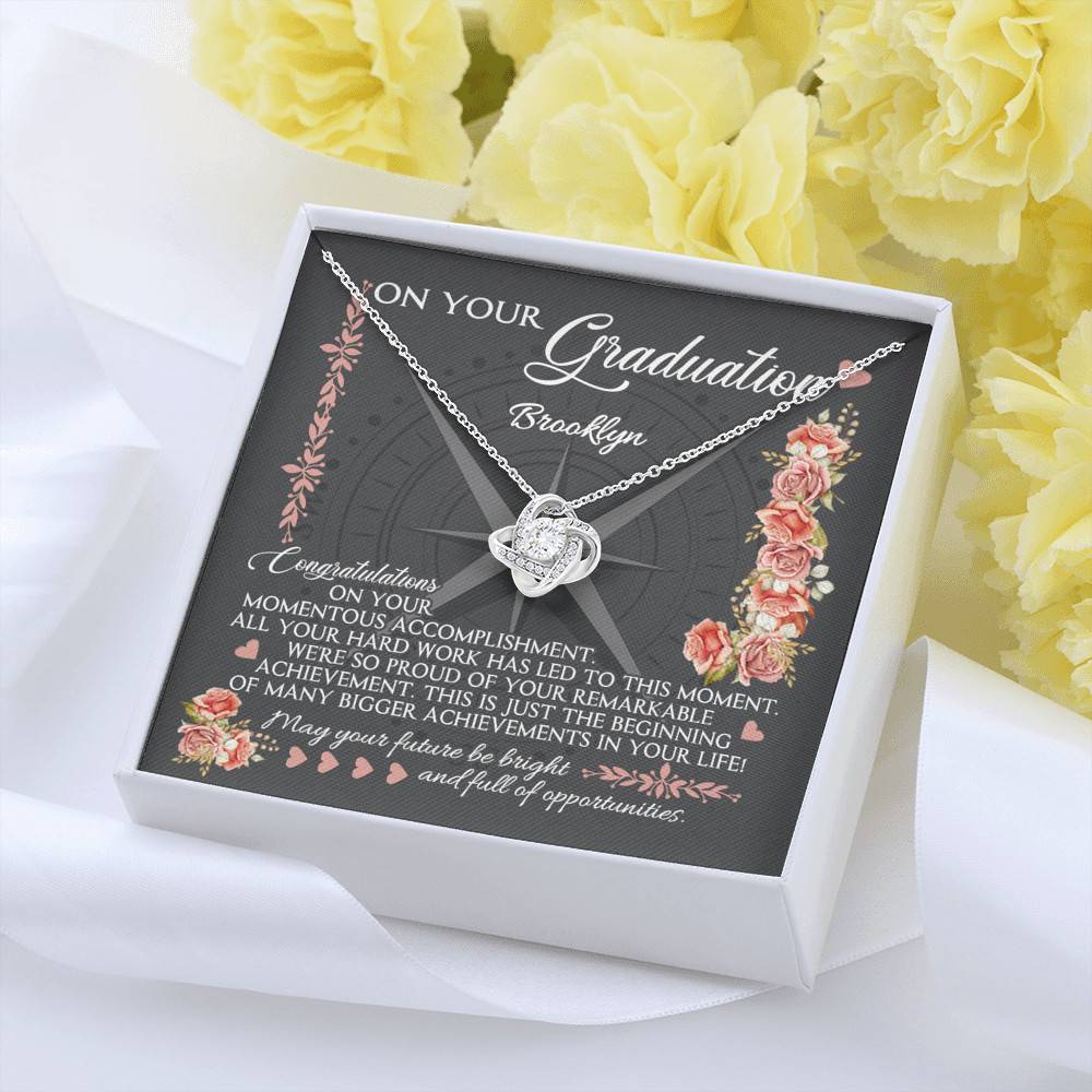 Personalized May Your Future Be Bright And Full Of Opportunities Love Knot Necklace - Graduation 2021 Gift Personalized May Your Future Be Bright And Full Of Opportunities Love Knot Necklace - Graduation 2021 Gift