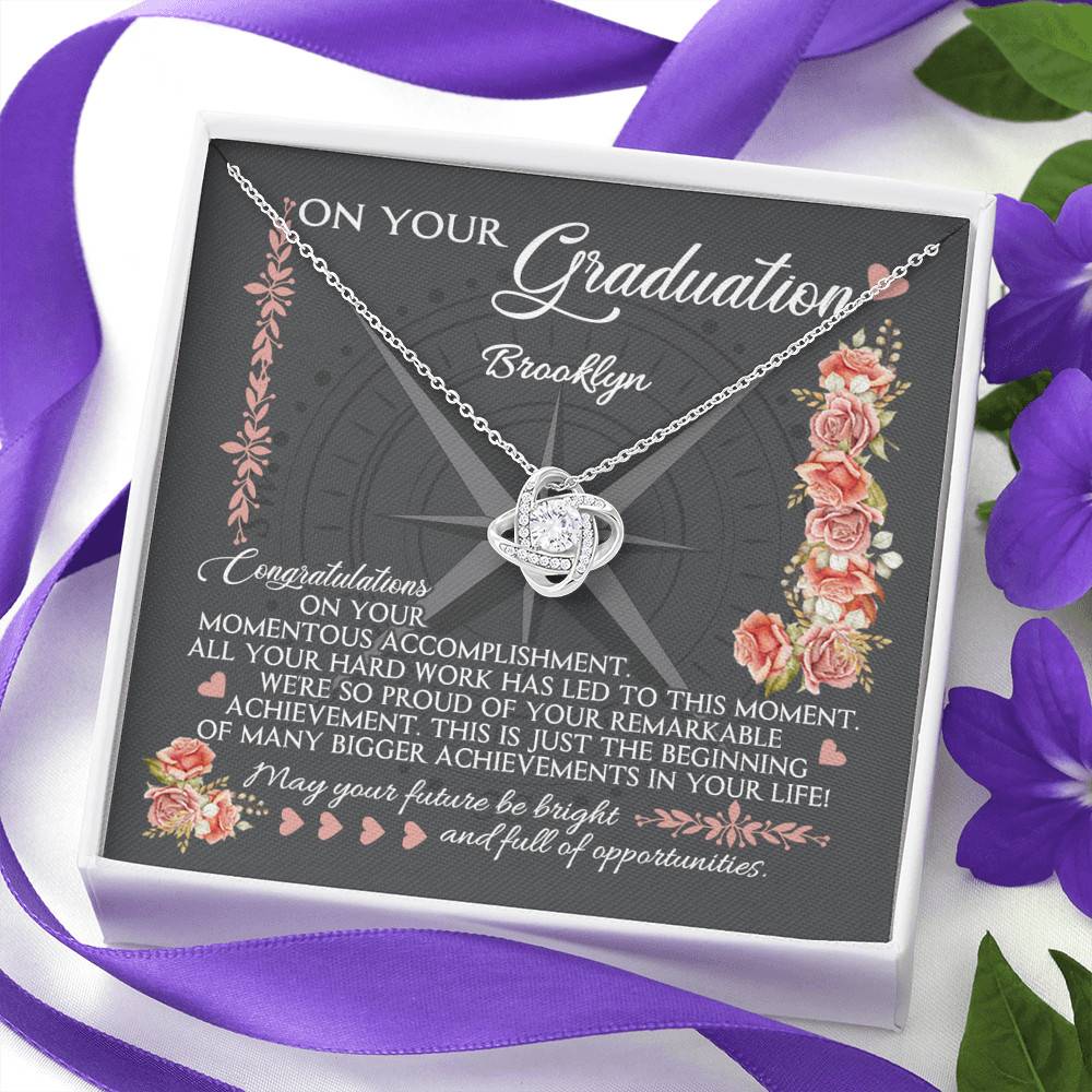 Personalized May Your Future Be Bright And Full Of Opportunities Love Knot Necklace - Graduation 2021 Gift Personalized May Your Future Be Bright And Full Of Opportunities Love Knot Necklace - Graduation 2021 Gift