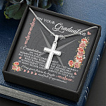 Personalized May Your Future Be Bright And Full Of Opportunities Artisan Crafted Cross Necklace