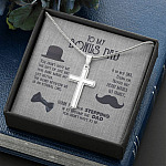 To My Bonus Dad Artisan Crafted Cross Necklace - Step Dad Cross Necklace - Bonus Dad Father's Day Gift To My Bonus Dad Artisan Crafted Cross Necklace - Step Dad Cross Necklace - Bonus Dad Father's Day Gift