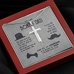 To My Bonus Dad Artisan Crafted Cross Necklace - Step Dad Cross Necklace - Bonus Dad Father's Day Gift To My Bonus Dad Artisan Crafted Cross Necklace - Step Dad Cross Necklace - Bonus Dad Father's Day Gift