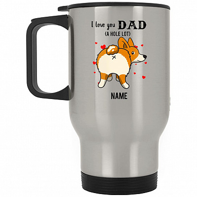 14 oz. Silver Travel Mug