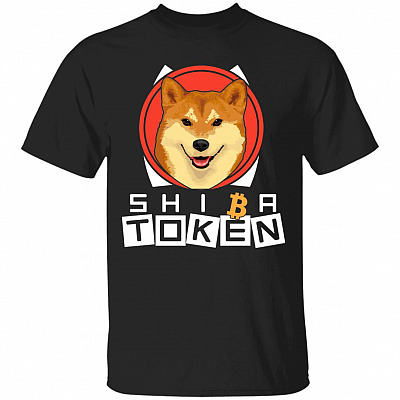 Shiba Token T-Shirt, Black, Unisex T-Shirt