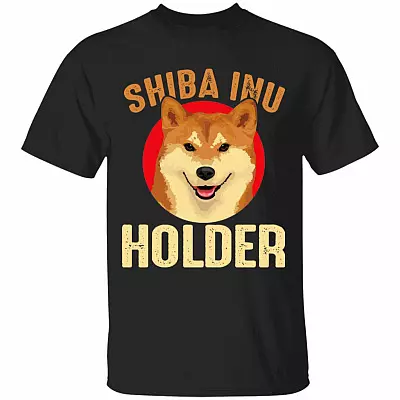 Shiba Inu Holder Tshirt, Black, Unisex T-Shirt
