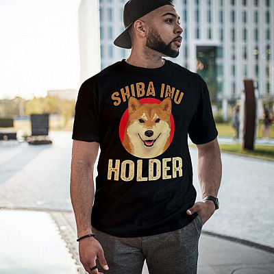 Alternative view of Shiba Inu Holder T-Shirt - Shiba Inu Crypto T-Shirt - Funny Crypto T-Shirt