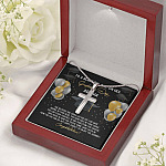 Personalized She Believed She Could So She Did Artisan Crafted Cross Necklace