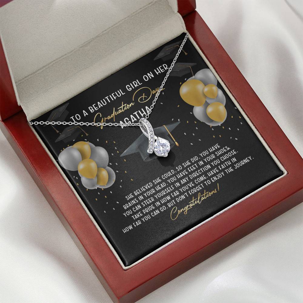 Personalized She Believed She Could So She Did Alluring Beauty Necklace