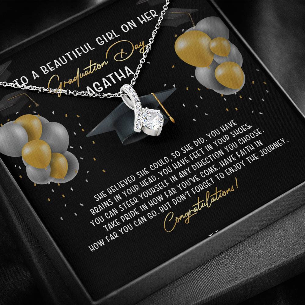 Personalized She Believed She Could So She Did Alluring Beauty Necklace