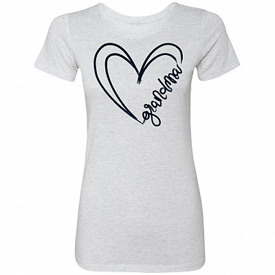 Grandma Love ladies t, Heather White, Premium Ladies T-Shirt