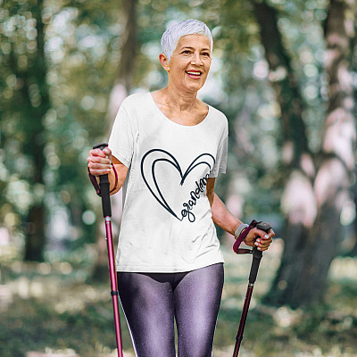 Alternative view of Grandma Love Heart Ladies T-Shirt - Premium Ladies Triblend Dolman Sleeve Shirt