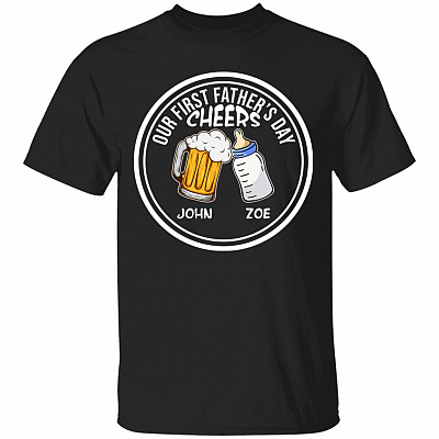 Personalized Cheers Shirt, Black, Unisex T-Shirt