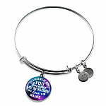 Personalized The Stars The Night You Became My Mommy Circle Pendant Necklace - Bangle