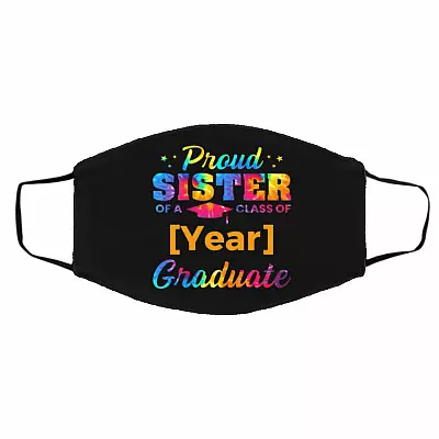 Personalized Proud Mask Cover, Black, Cloth Face Cover – Medium/Large