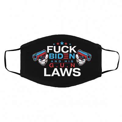 Fuck Biden And His Mask, Black, Cloth Face Cover – Medium/Large