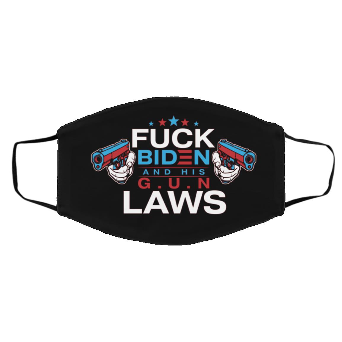 Fuck Biden And His Mask, Black, Cloth Face Cover – Medium/Large