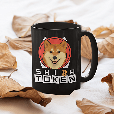 Alternative view of Shiba Token Ceramic Coffee Mug - Beer Stein - Water Bottle - Color Changing Mug - Shiba Inu Crypto Mug