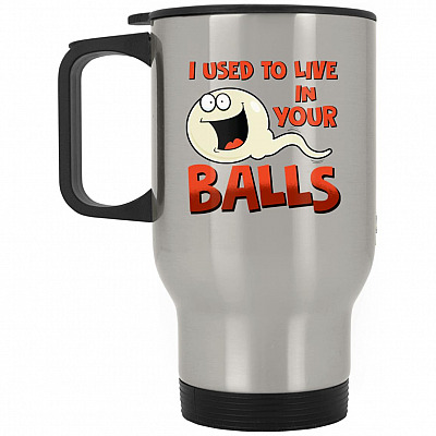 14 oz. Silver Travel Mug