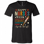nurse t, Black, V-Neck T-Shirt