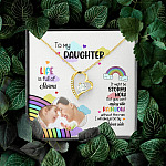 Custom Photo To My Daughter Necklace Ill Always Be by Your Side Forever Love Pendant Necklace