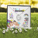 Custom Photo To My Daughter Necklace Ill Always Be by Your Side Forever Love Pendant Necklace