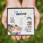 Custom Photo To My Daughter Necklace Ill Always Be by Your Side Alluring Beauty Necklace