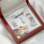 Custom Photo To My Daughter Necklace Ill Always Be by Your Side Alluring Beauty Necklace
