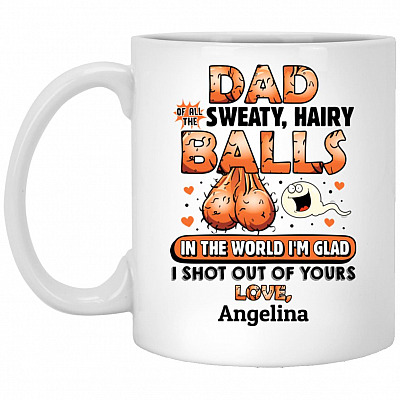 Personalized Of All The Sweaty, White, 11 oz. White Mug