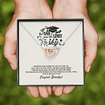 Congratulations Graduation And Now The Limit Is The Sky Graduated Interlocking Hearts Necklace