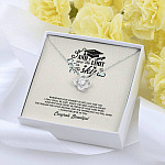 Congratulations Graduation And Now The Limit Is The Sky Graduated Love Knot Pendant Necklace