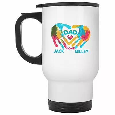 14 oz. White Travel Mug