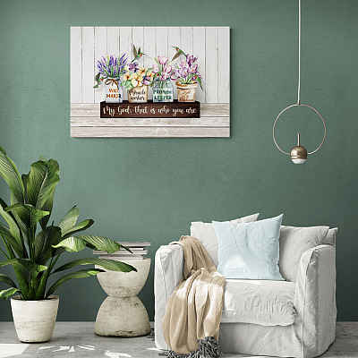 Alternative view of Way Maker Miracle Worker Promise Keeper Framed Canvas - My God That Is Who You Are Unframed Poster