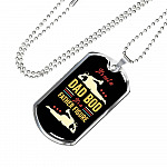 It's Not A Dad Bod It's A Father Figure Funny Father's Day Dog Tag Pendant Necklace