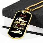 It's Not A Dad Bod It's A Father Figure Funny Father's Day Dog Tag Pendant Necklace